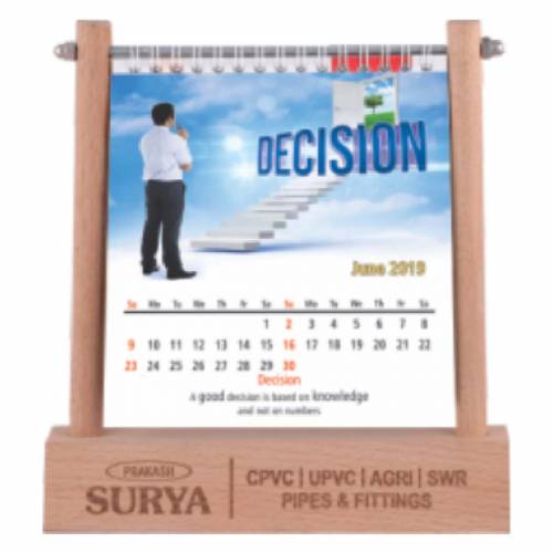 Premium Wooden Table Calendar Stand for Corporate Promotion Manufacturers in Delhi