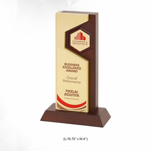 Printed Wooden Trophy for Office with Custom Printed Design 3724 Manufacturers in Delhi