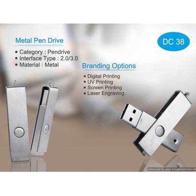 Silver Metal Swivel Pendrive Sleek Durable Design for Office Home and College Use Manufacturers in Chandigarh