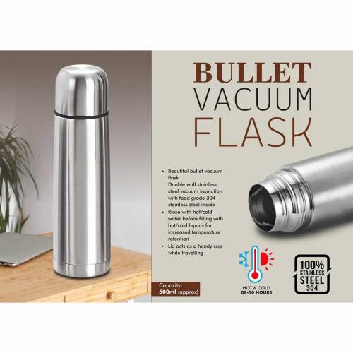 Stainless Steel Bottle Double Wall Copper Layer Inside Silver Manufacturers in Delhi