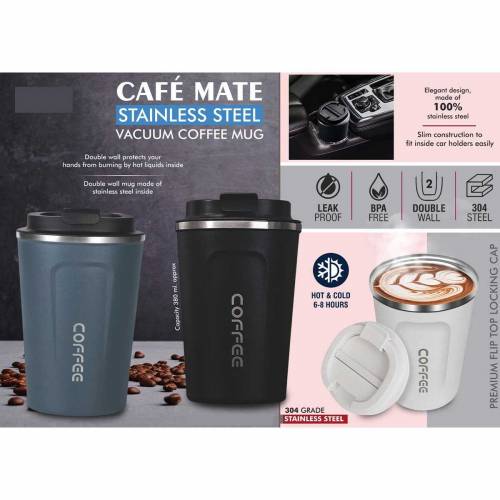 Stainless Steel Coffee Mug Black White Gray Perfect for Home Manufacturers in Delhi