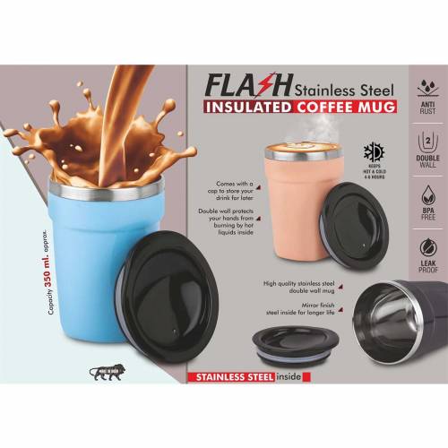 Stainless Steel Mug Black and Blue High Quality Double Wall Design Manufacturers in Delhi