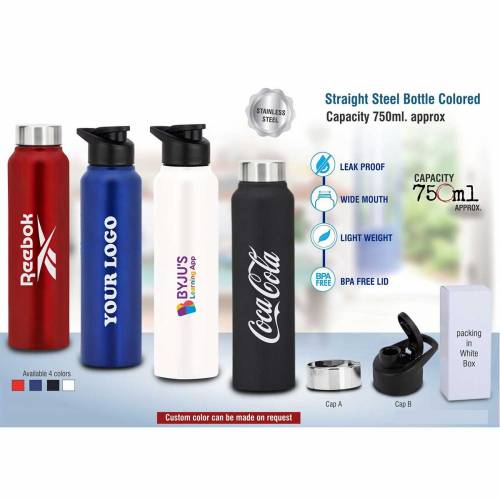 Stainless Steel Water Bottle Polished Multi Color Customized Design Manufacturers in Delhi