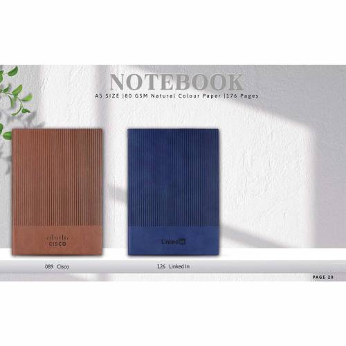 Standard Leather Hard Bound Notebook For Office Use Manufacturers in Delhi