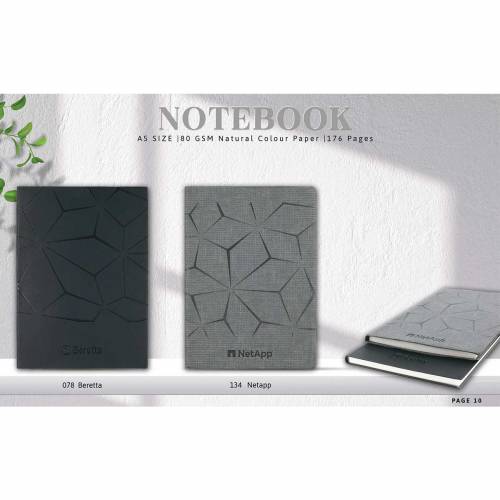 Stylish A5 Black And Grey Rectangular Notebook Manufacturers in Delhi