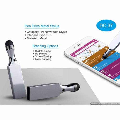 Stylish Metal Pendrive with Built in Stylus Ideal for Office Home College and Corporate Use Manufacturers in Delhi