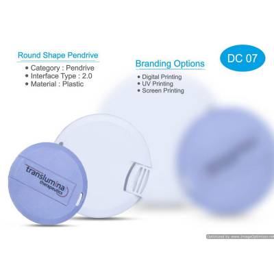 White Round Metallic Pendrive Card Style Ideal for Office Use and Promotion Manufacturers in Chandigarh