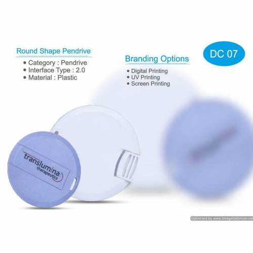 White Round Metallic Pendrive Card Style Ideal for Office Use and Promotion Manufacturers in Delhi
