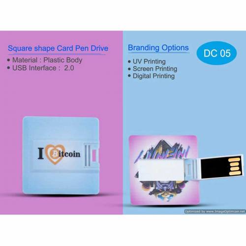 White Square Shape Card Pendrive  Ideal for Office Use and Promotion Manufacturers in Delhi