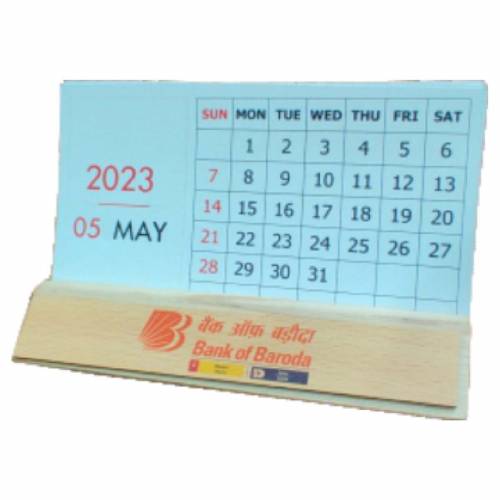 Wooden Table Calendar Stand with Paper Display for Corporate Promotion Manufacturers in Delhi